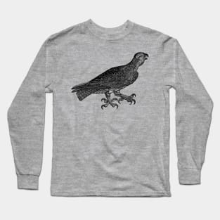 Vintage Eagle Retro hawk raptor illustration design Long Sleeve T-Shirt